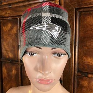 NWOT Reebok x NFL Team Apparel New England Patriots Gray Plaid Knit Hat